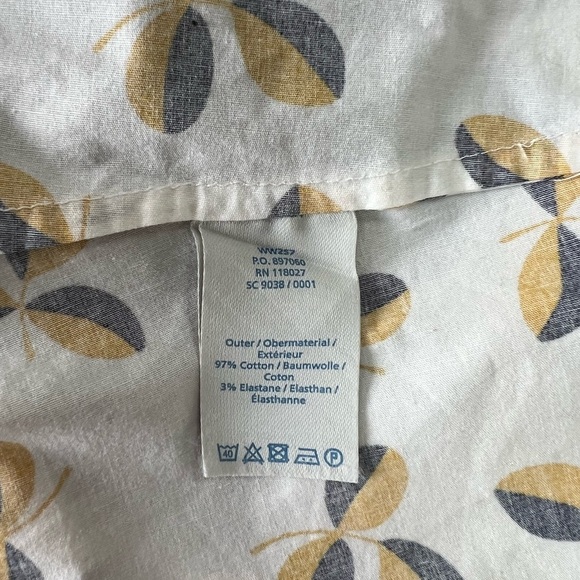 Boden Sophia Shirt Dress in Saffron Yellow Regatta Leaf, size US8R - Picture 7 of 9